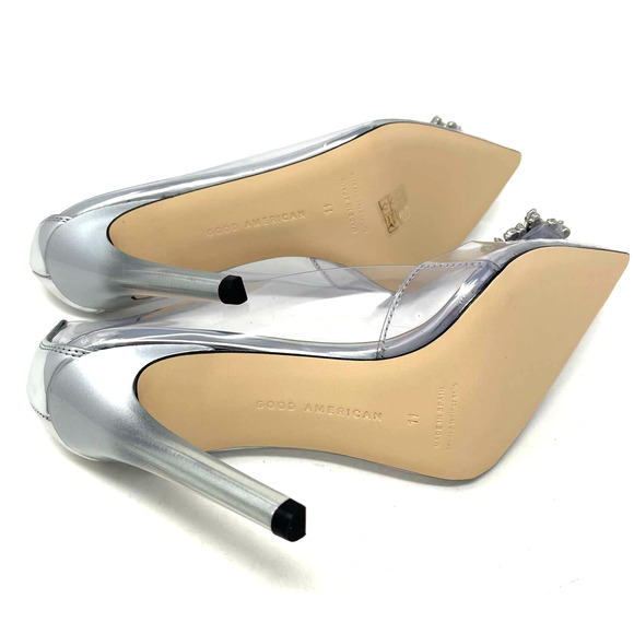 Good American Cinder-Rella Pumps Size 11.5 Glass Lucite GA275JPB-E - Picture 9 of 12